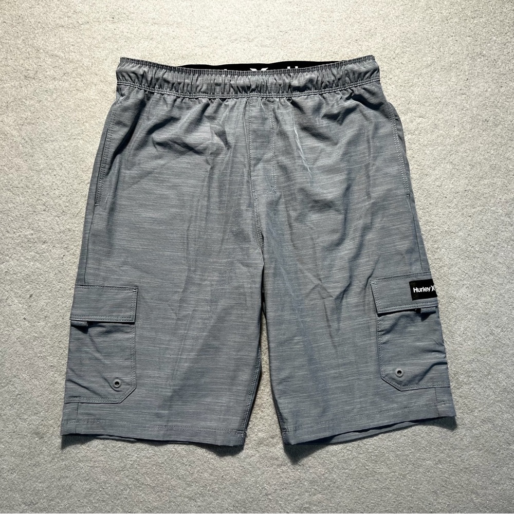 Hurley Boys Large 12-13 Gray H2O-DRI Performance Shorts NWT